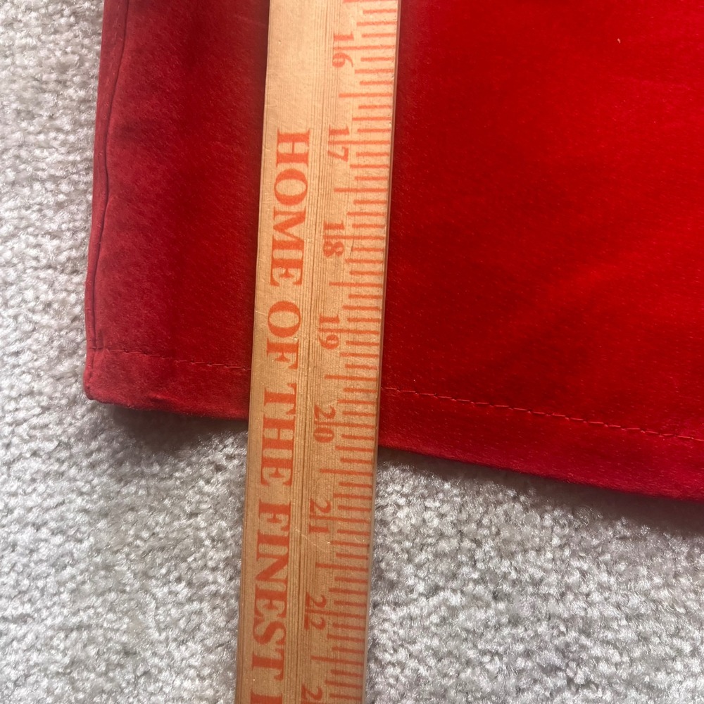 Limited Red Suede Leather Pencil Skirt Vintage High Waisted Size 6 Knee Length - Picture 6 of 8